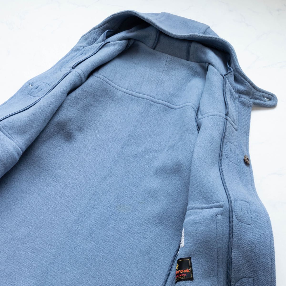 Moorbrook】ムーアブルック ダッフルコート ヘリンボーン 英国製生地