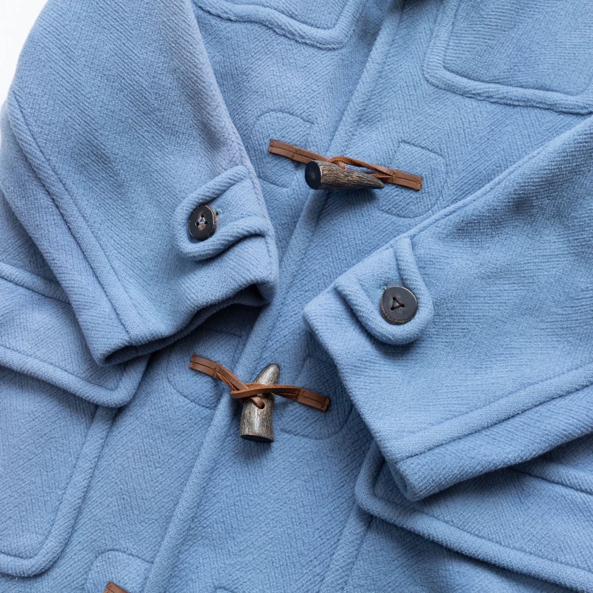 Moorbrook】ムーアブルック ダッフルコート ヘリンボーン 英国製生地