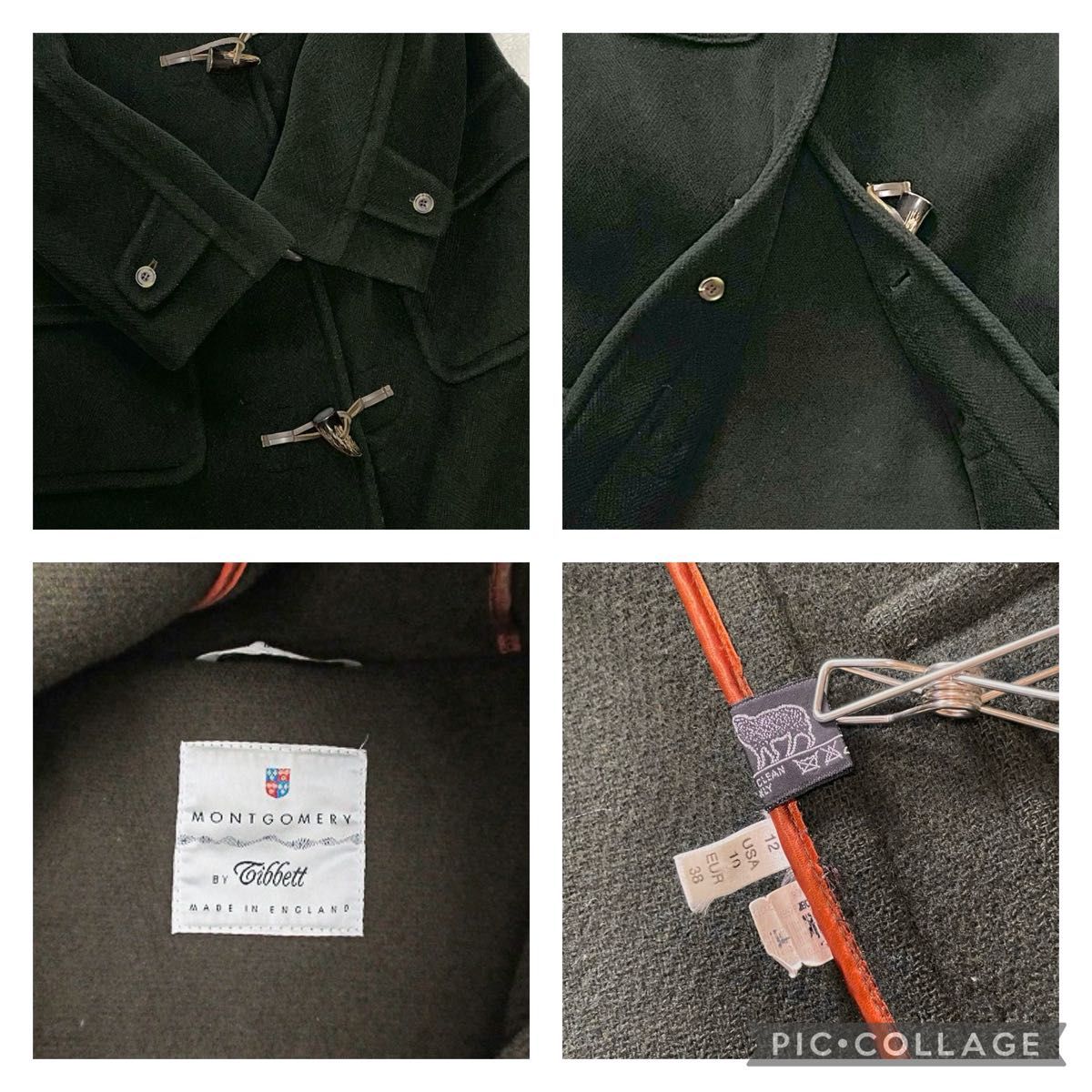 MONTGOMERYモンゴメリー ムーアブルック ヘリンボーンダッフルコート L