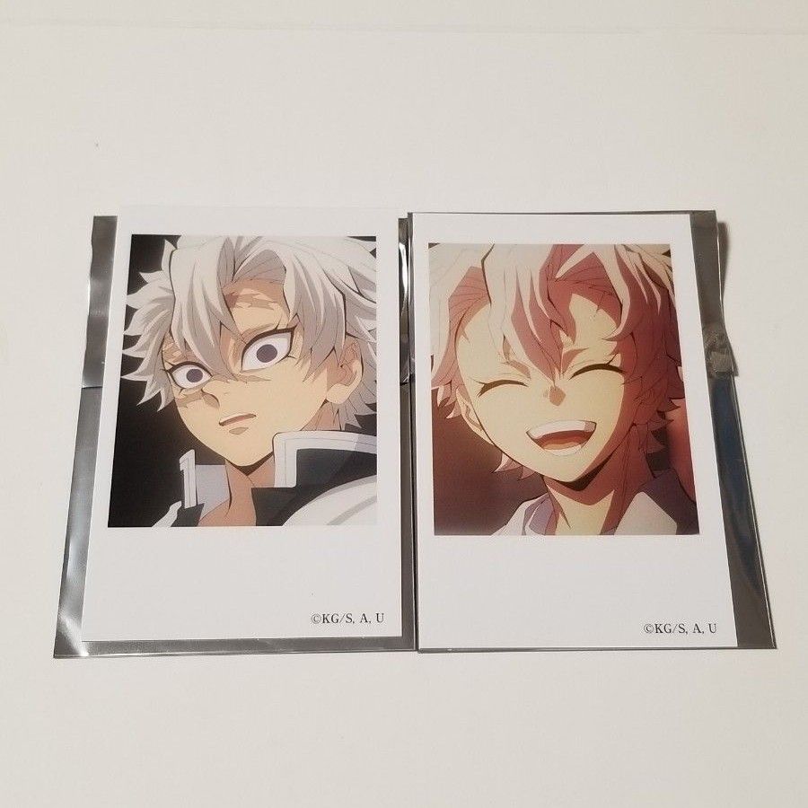 鬼滅の刃 不死川実弥 ランダム チェキ風ブロマイド ノーマルカード2枚