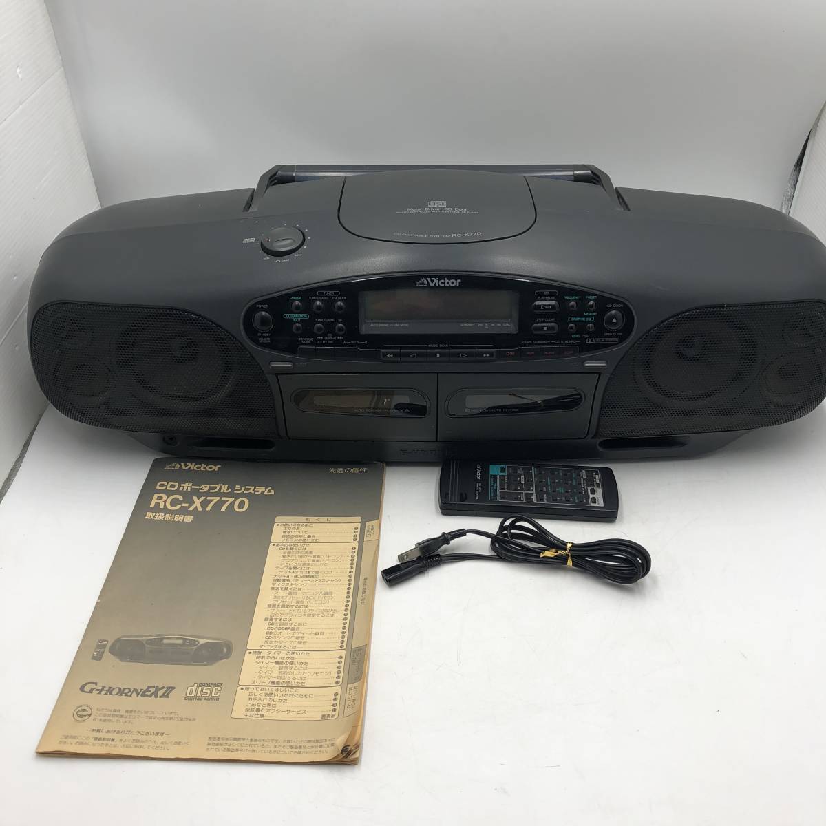 動作品】☆Victor/ビクター☆CDポータブルシステム RC-X770 取説