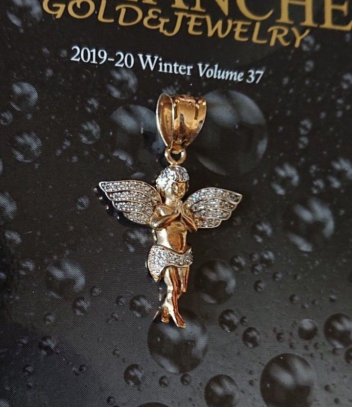 アヴァランチ 10k エンジェル ペンダントトップ アバランチ k10 10金