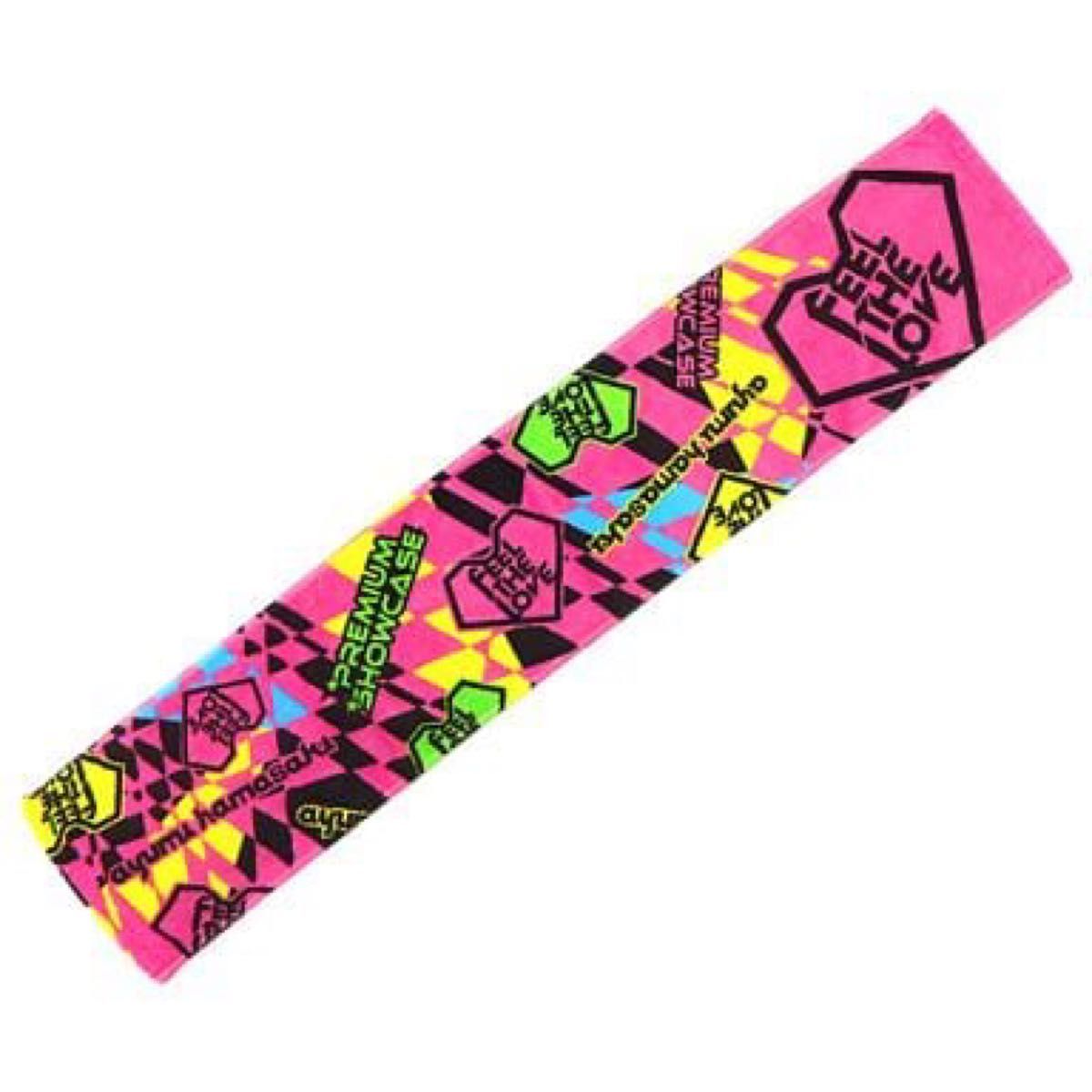 浜崎あゆみ Feel the love 幾何学 ピンク マフラータオル ロング