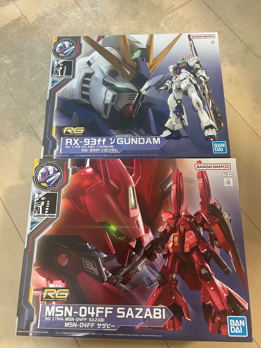 RGガンプラSIDE-F限定ガンプラνガンダムサザビーセット未組立