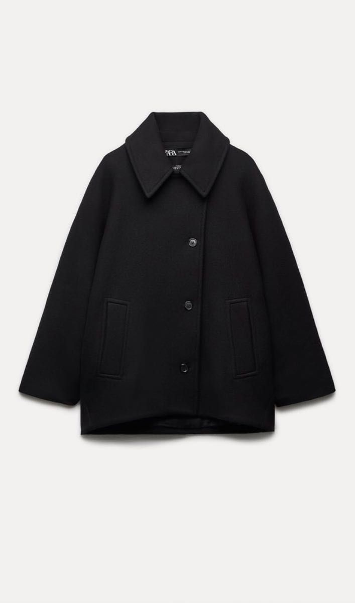 ZARA ZW COLLECTION クロップド MANTECO ウールコート｜Yahoo!フリマ