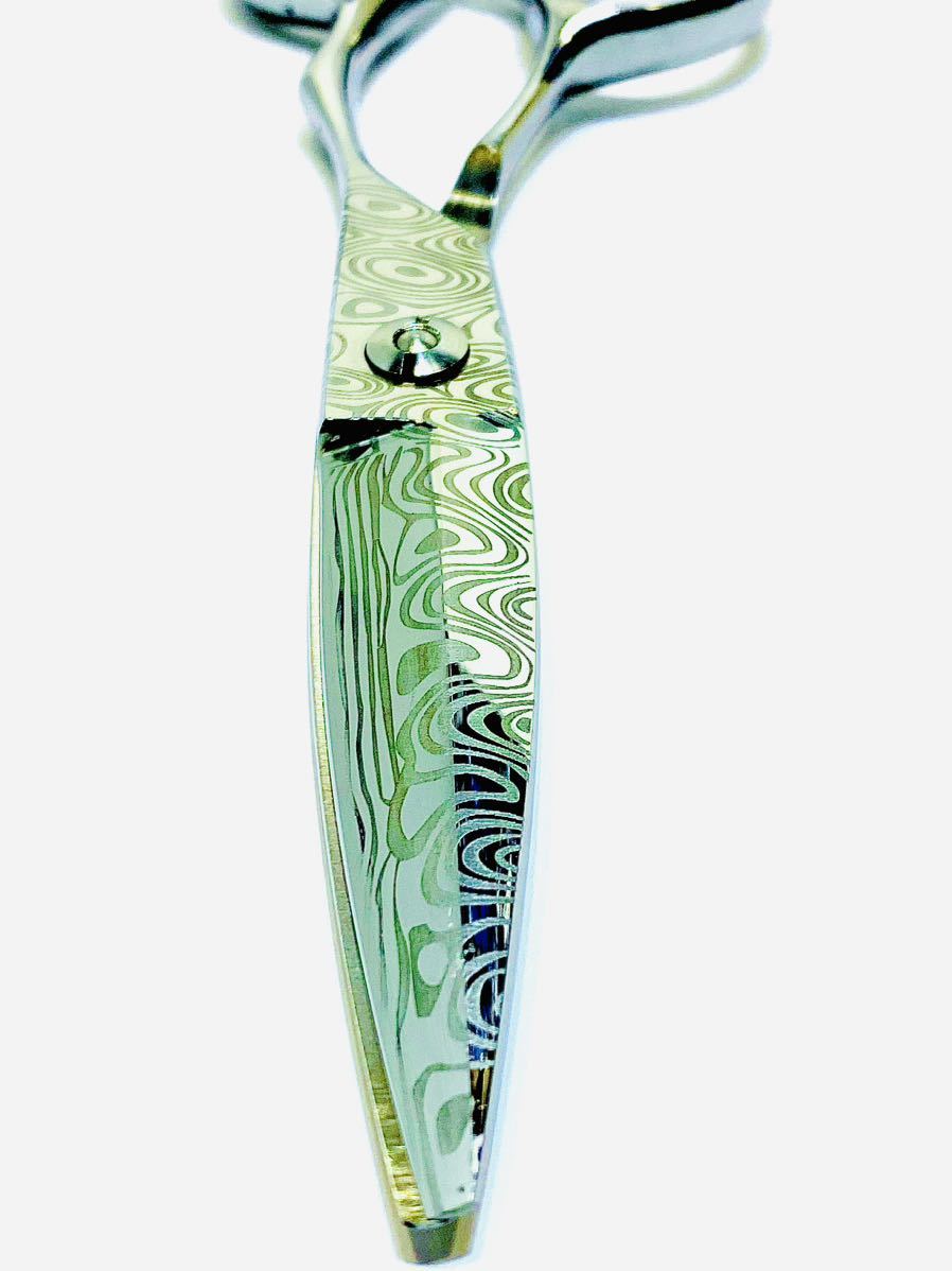 s4 6インチ ダマスカス柄 スライドシザー カットシザー 理容 美容 新品