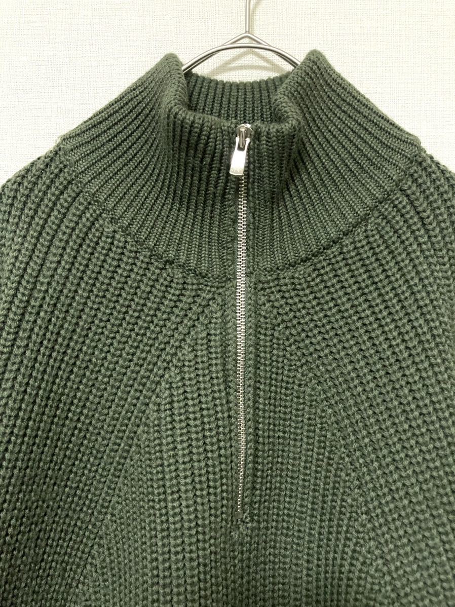 バトナー BATONER シグネチャーハーフジップ ウール ニット セーター