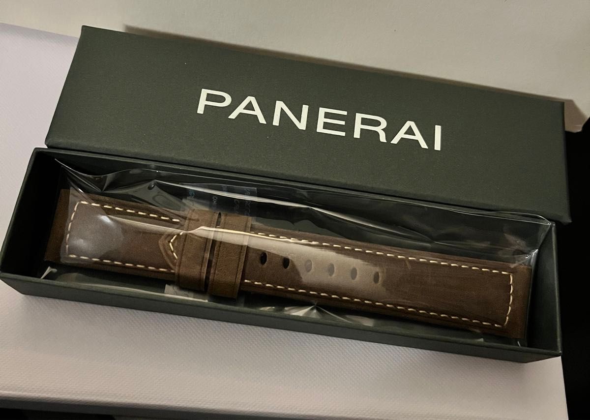 パネライ 純正ベルト カーフト ダークブラウン 【未使用】即日発送