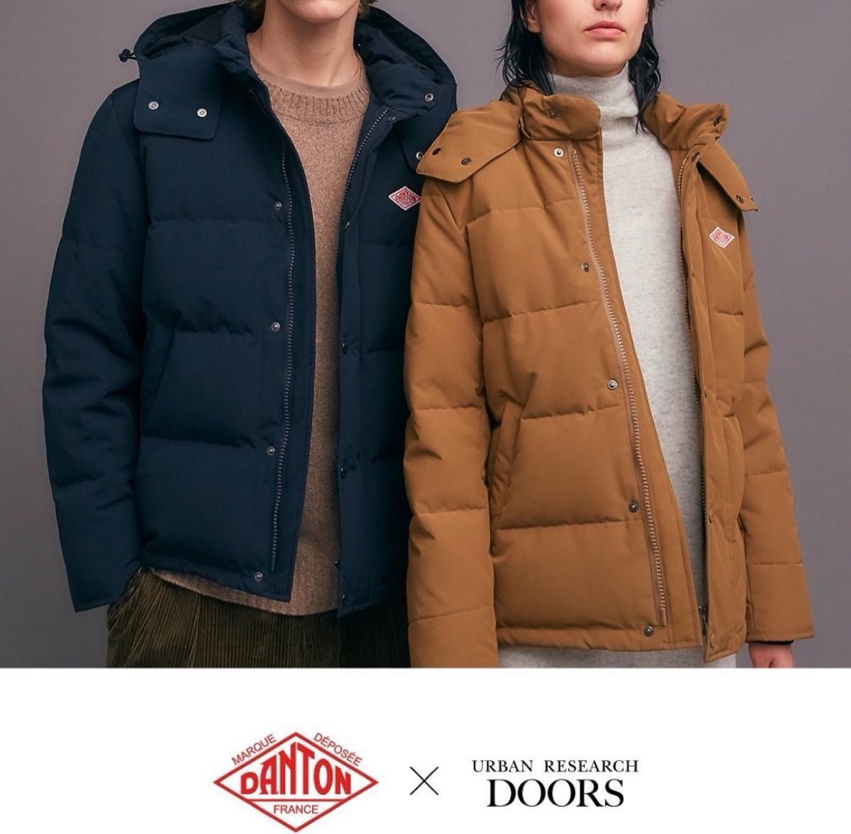 希少】DANTON × URBAN RESEARCH DOORS 別注ダウンジャケット ネイビー