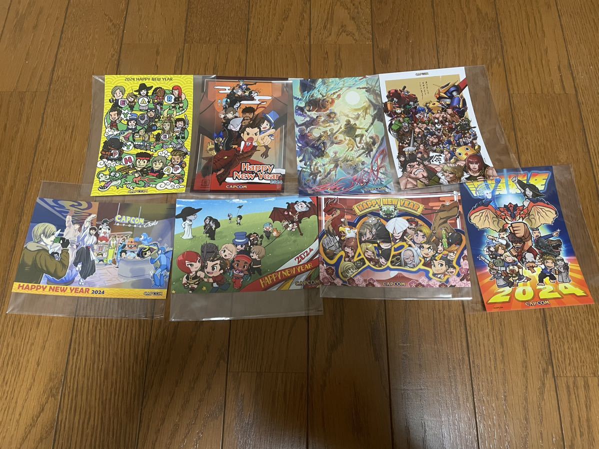 カプコンストア ポストカード コンプリート 年賀状風 スト6 モンハン