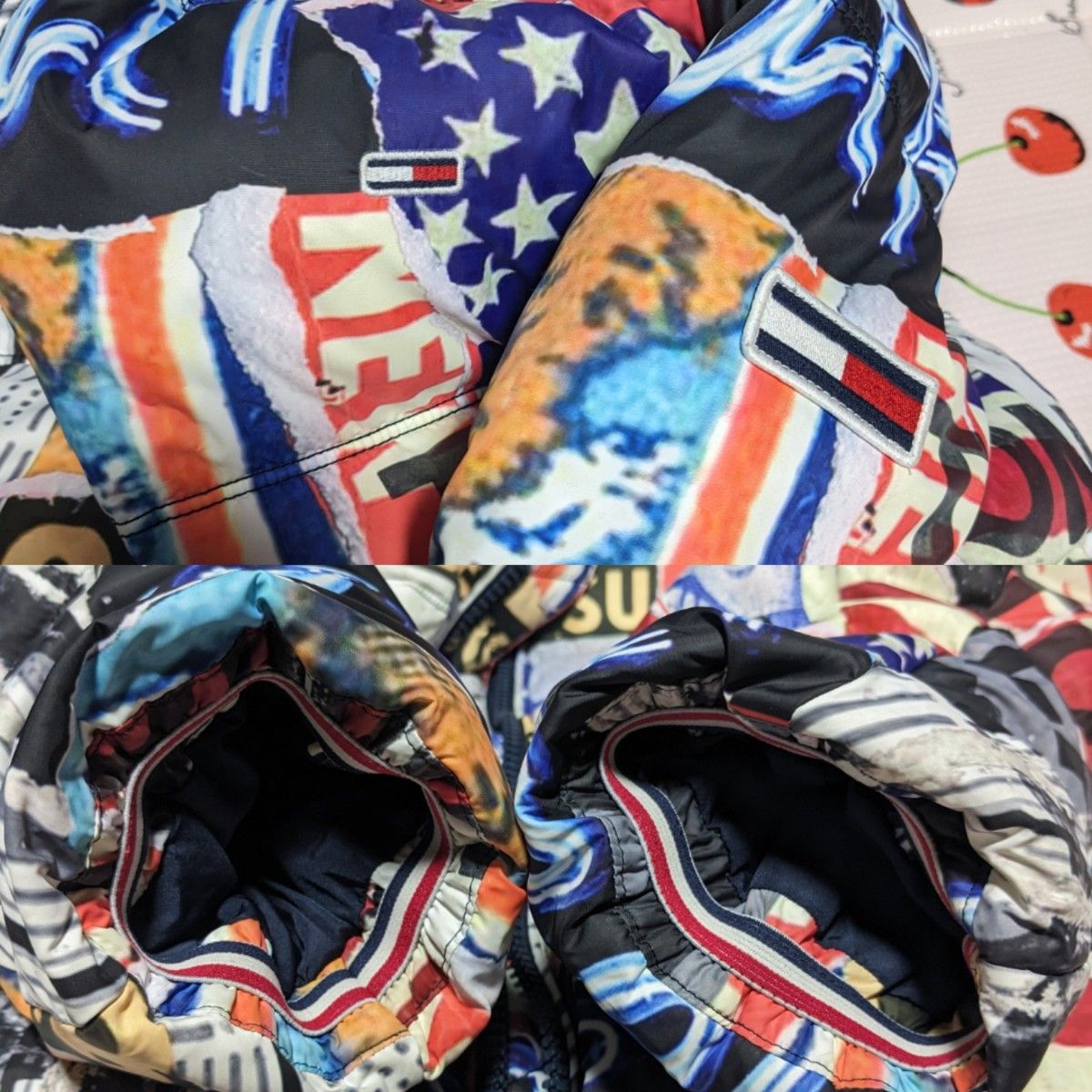 入手困難品 大人気 トミージーンズ 総柄 ダウンジャケット T-Pablow