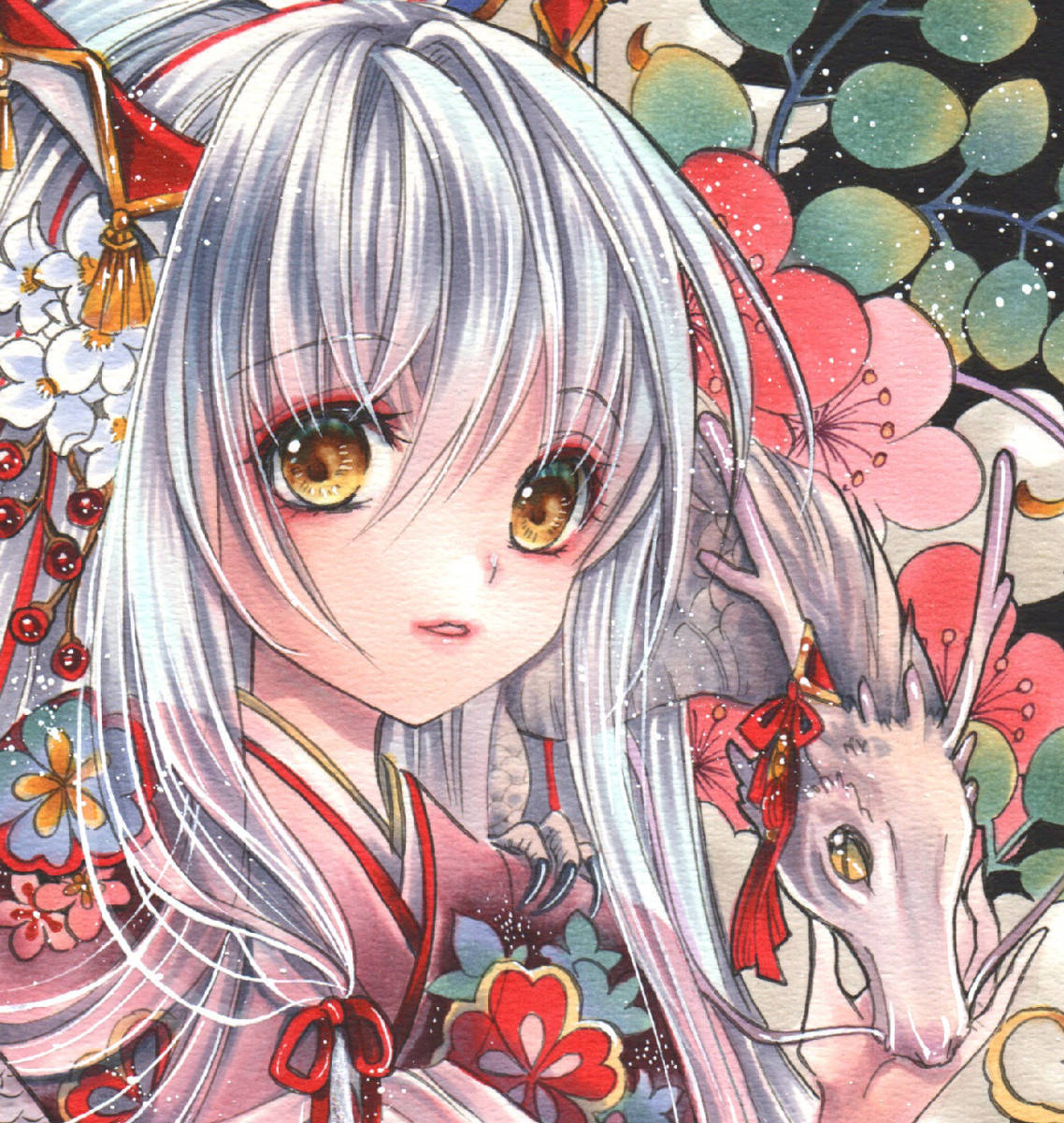 Yahoo!オークション - 同人手描きイラスト・オリジナル『辰』A4サイズ