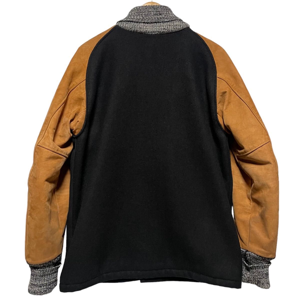 美品】SKOOKUM スクーカム 袖ヌバック ウール スタジャン サーコート