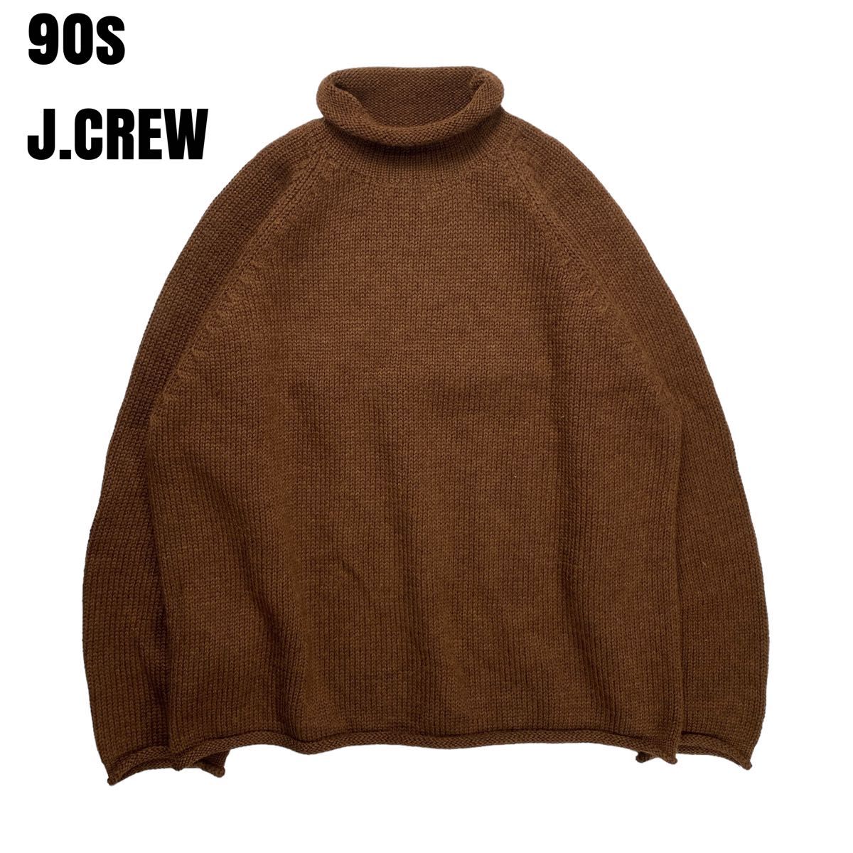 名作 90s 巨人タグ J CREW ジェイクルー ロールネック ニット ウール