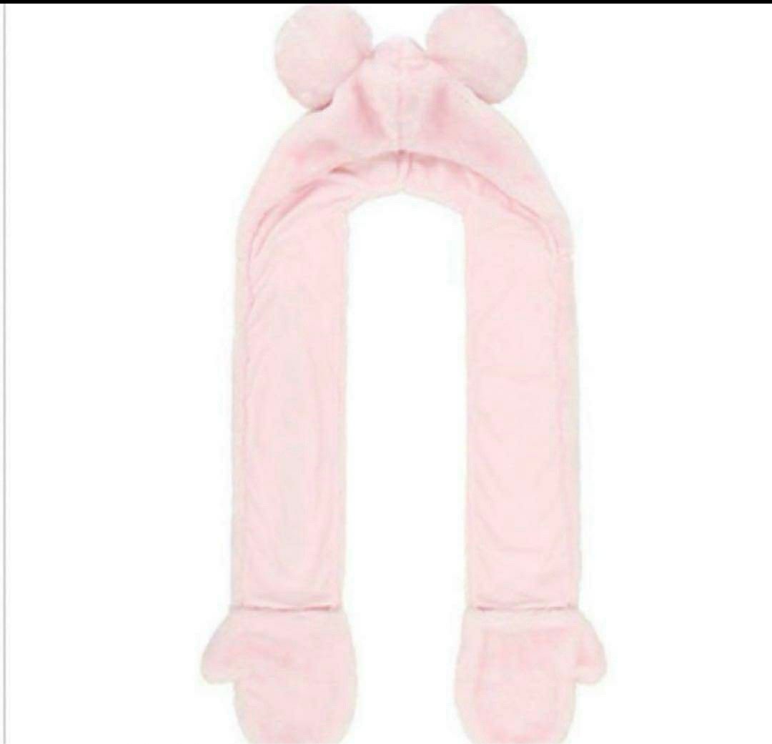 ディズニー フード付き ファンキャップ マフラー ピンク｜Yahoo!フリマ