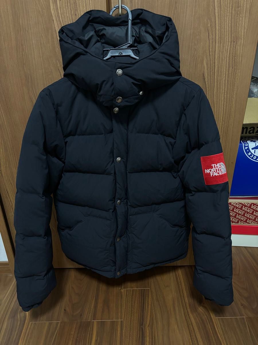 ノースフェイス ダウンジャケット キャンプシエラ ブラック 赤ロゴ S