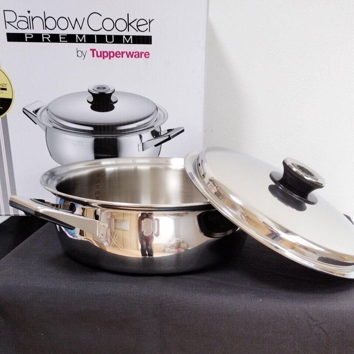 新古品タッパーウェア/レインボークッカープレミアム26cm深鍋取説付き
