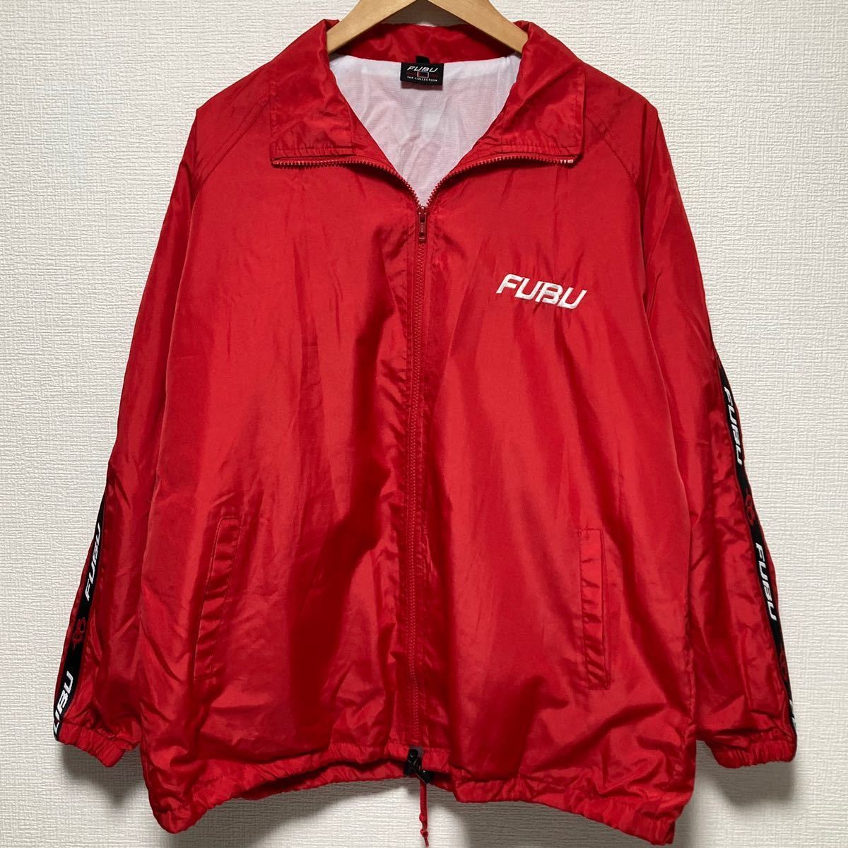 90s FUBU セットアップ ナイロンジャケット フブ ヴィンテージ 上下 赤