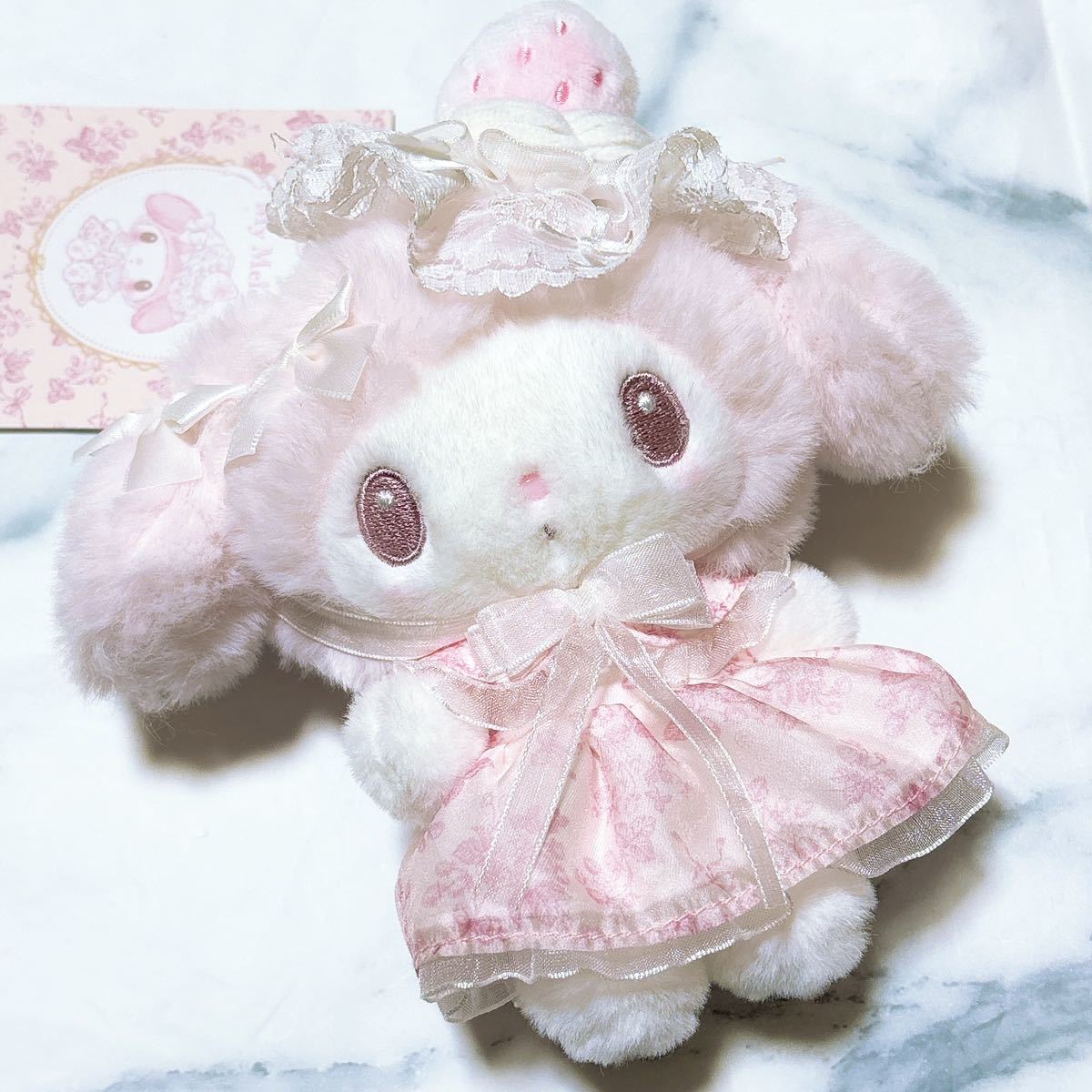 白いちごのティータイム マイメロディ ぬいぐるみ マスコット マイメロ