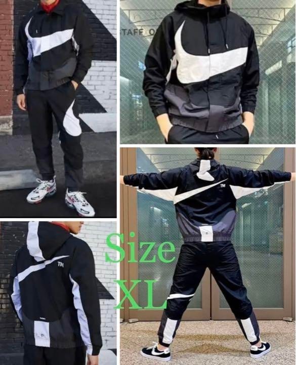 NIKE XLサイズ ビッグ スウッシュ ウーブン セットアップ 上 下 送料