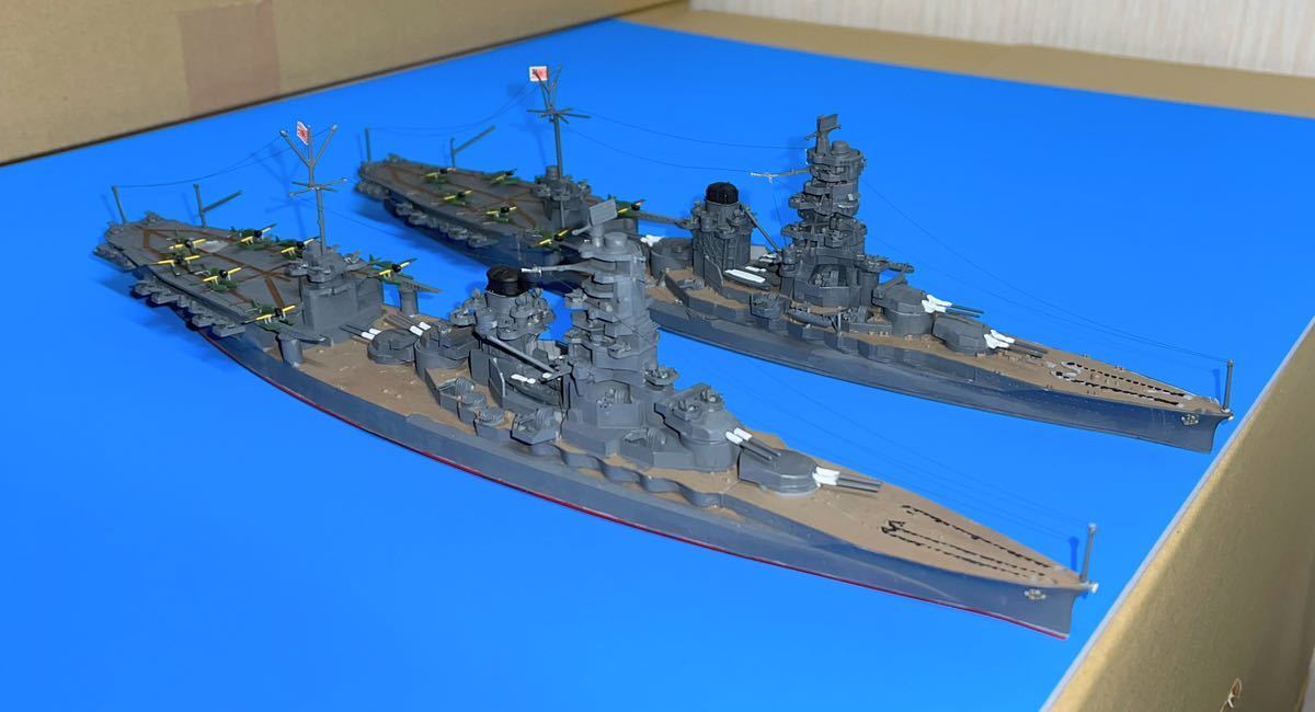 Yahoo!オークション - 日本海軍 戦艦 伊勢 日向 二隻 1／700 完成品