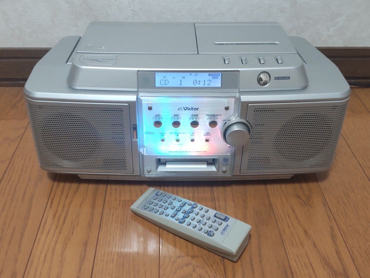 動作美品 ビクター Victor CD/MDラジカセ クラビア Clavia RC-Z1MD-S