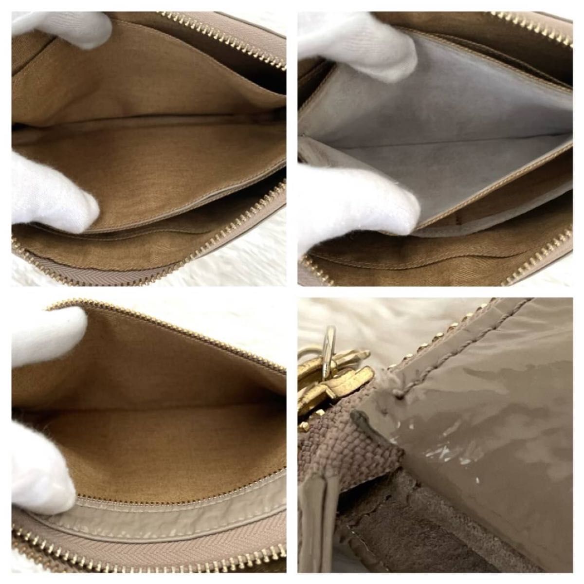 美品 ATAO アタオ ブーブー ショルダーバッグ ポシェット エナメル