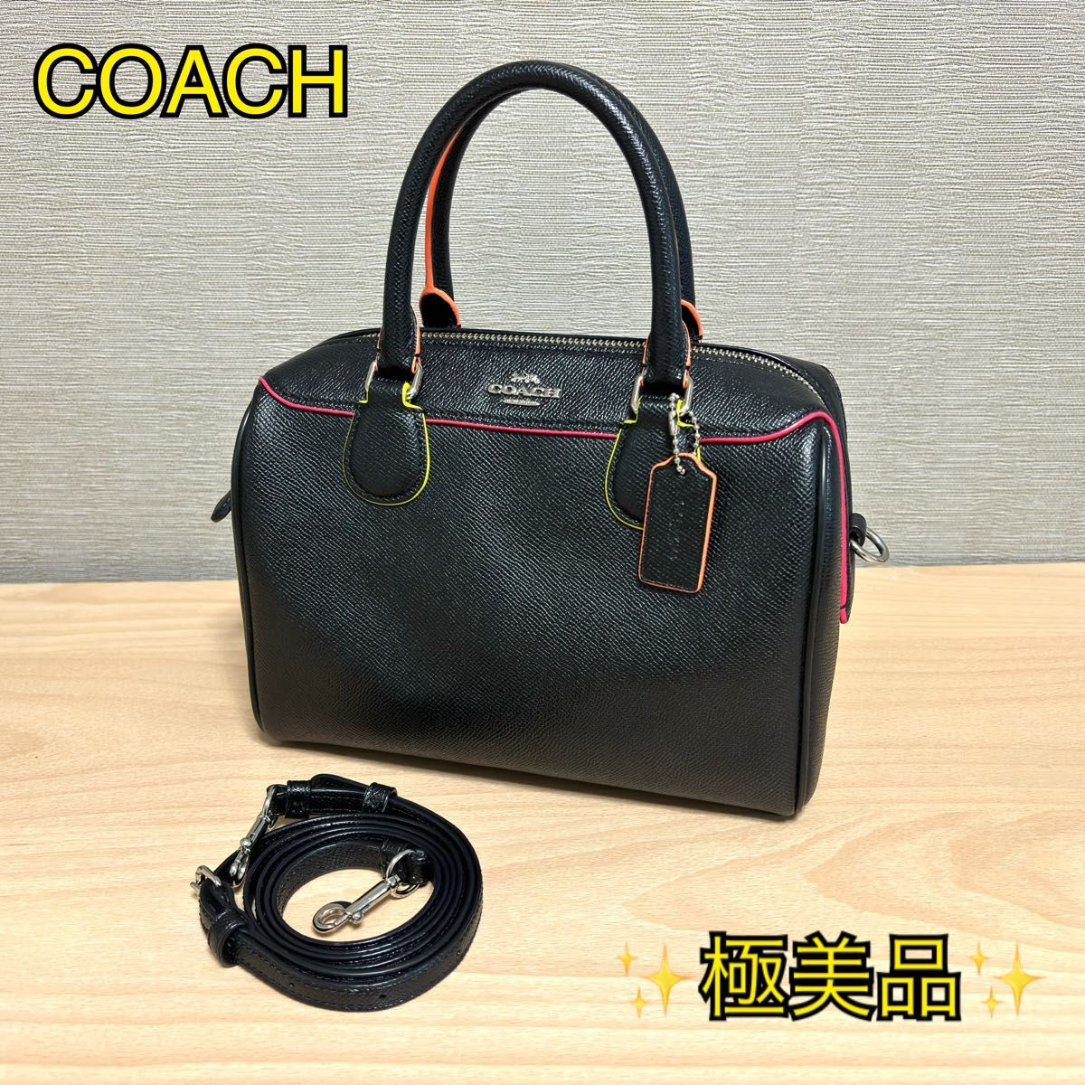 極美品】 COACH コーチ ミニベネット サッチェル 2WAY ミニボストン