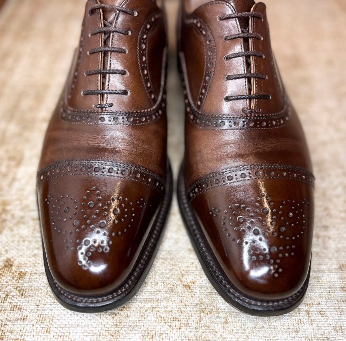 SCOTCH GRAIN インペリアルⅢ 25cm ダークブラウン 茶 パンチド