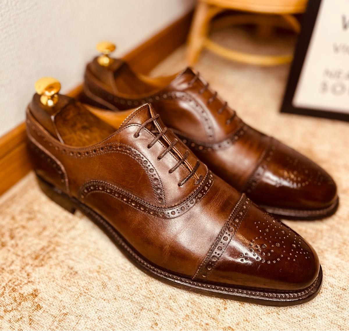 SCOTCH GRAIN インペリアルⅢ 25cm ダークブラウン 茶 パンチド