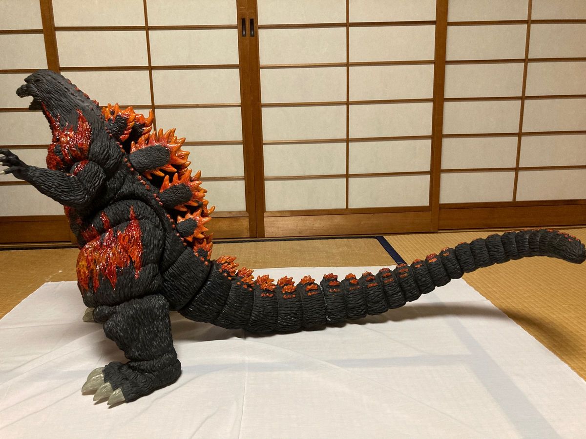 ゴジラ 愛蔵版 超大級 1994 リペイント品 バーニングゴジラ風 バンダイ
