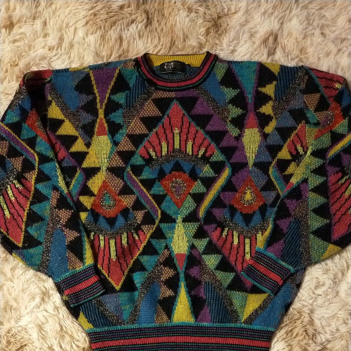 90s Ficce フィッチ ドン小西 マルチカラー 総柄 クレイジーパターン