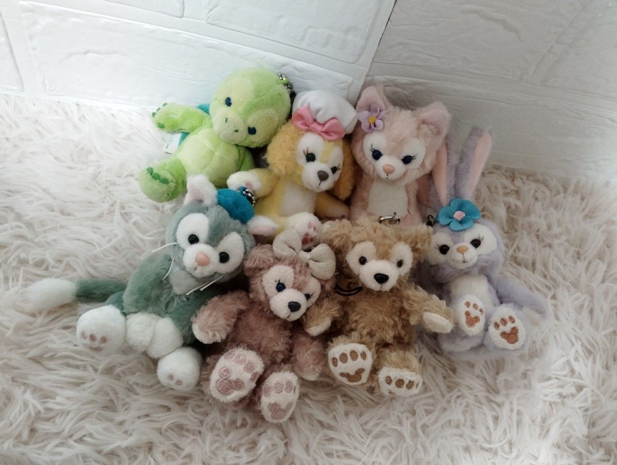 ダッフィーフレンズぬいぐるみストラップ 7点セット リーナベル