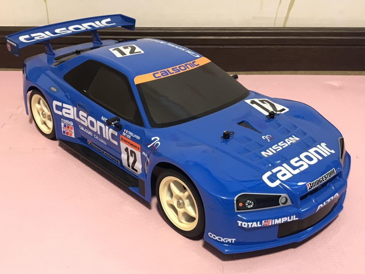 タミヤ RCカー 1/10 CALSONIC SKYLINE GT-R R34 タミヤ 電動RCカー