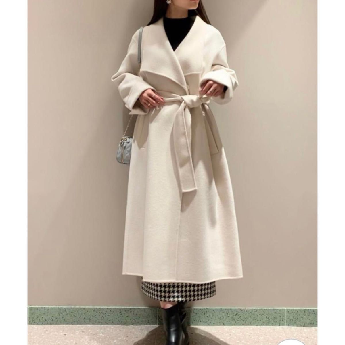 試着のみ美品】スナイデル シャルムビッグカラーロングコート サイズ1