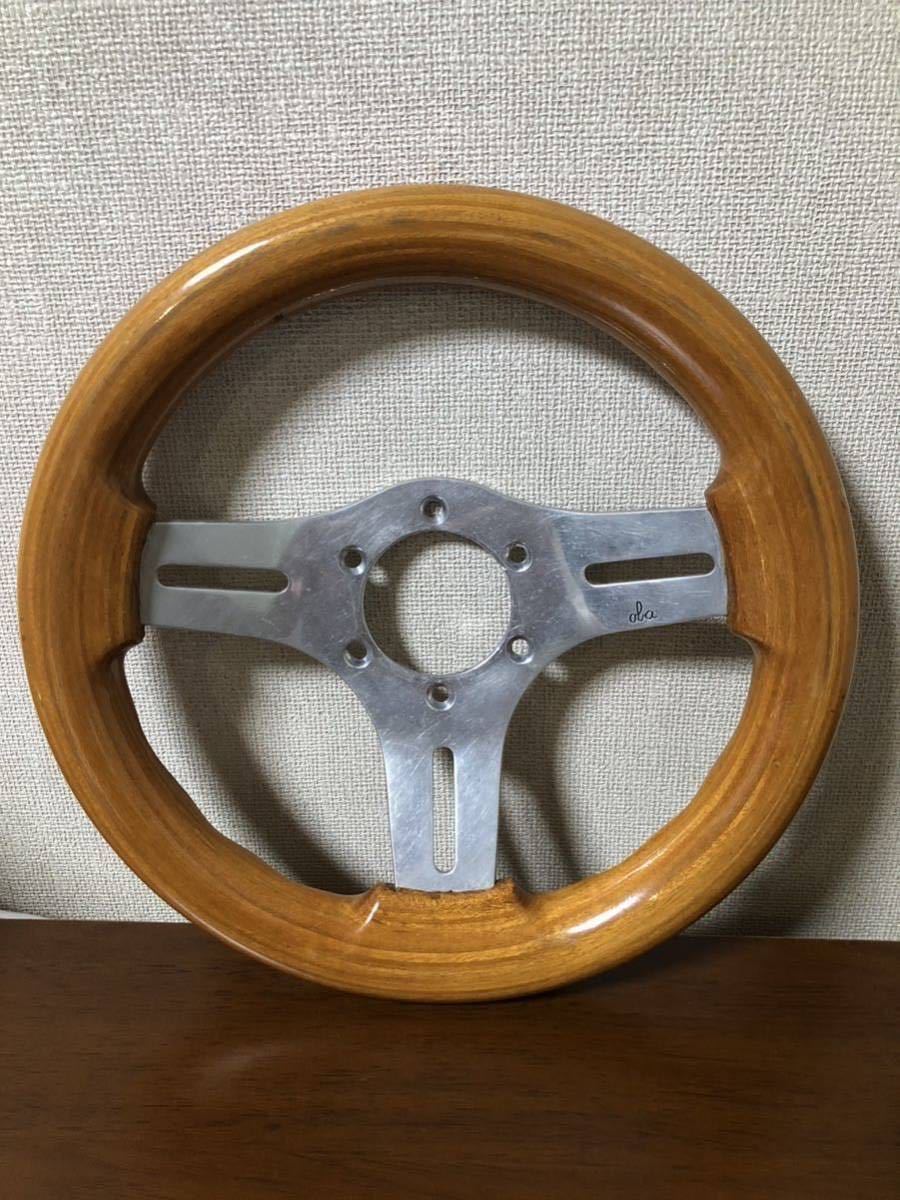 OBA ウッド ステアリング 約34Φ オバハン OBAオバハン