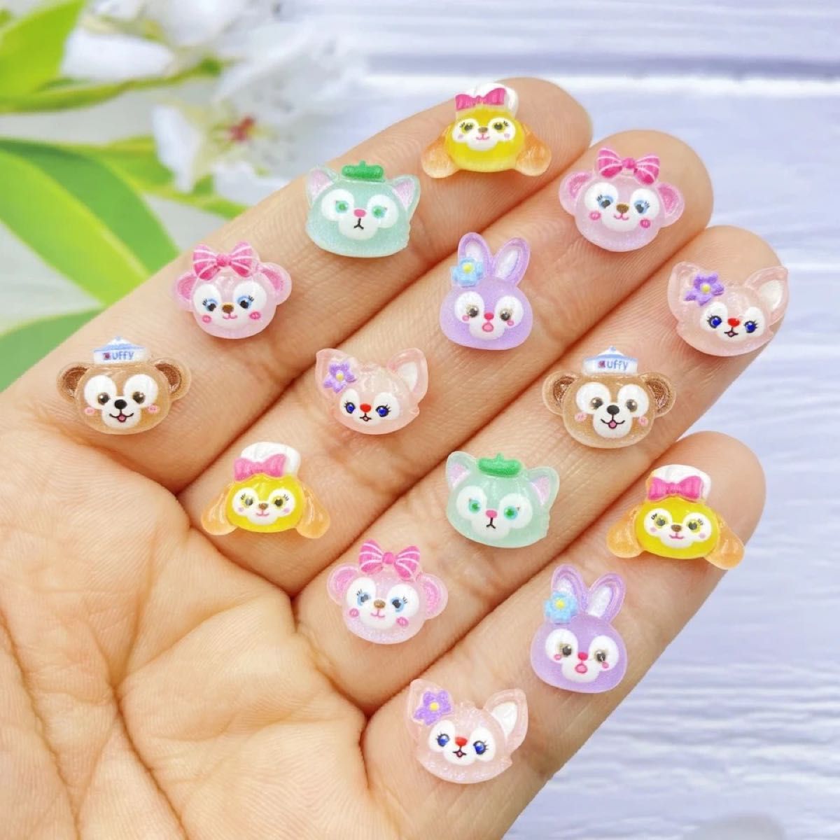 ディズニー ダッフィーフレンズネイルパーツ6種 12パーツセット売り