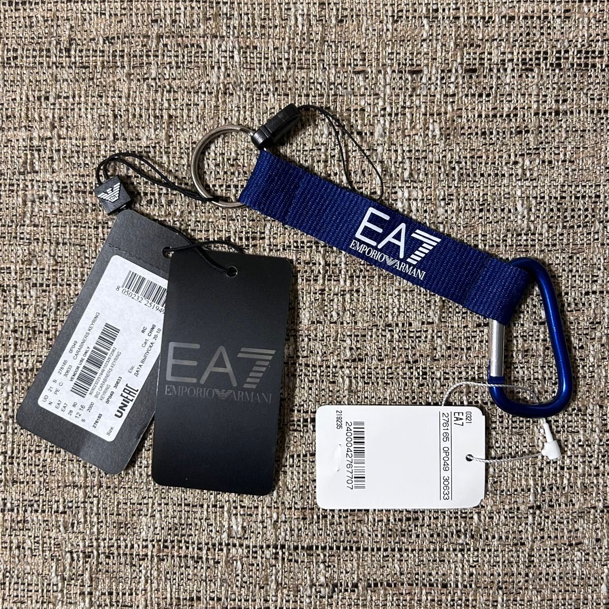 EA7 エンポリオ アルマーニ カラビナ キーリング ネイビー｜Yahoo