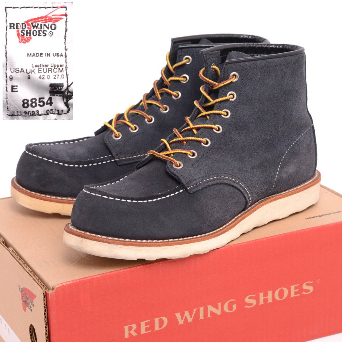 箱付き】11年製 レッドウイング #8854 モックトゥ US9E ネイビー