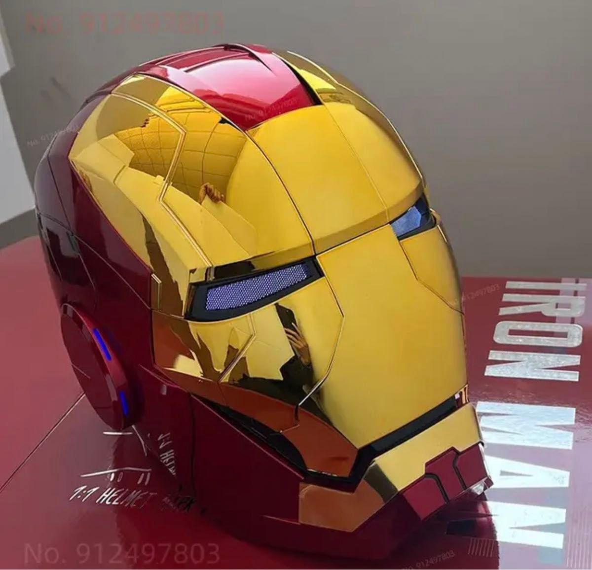 アイアンマンヘルメット自動開閉 音声認識開閉可能 AUTOKING ゴールド