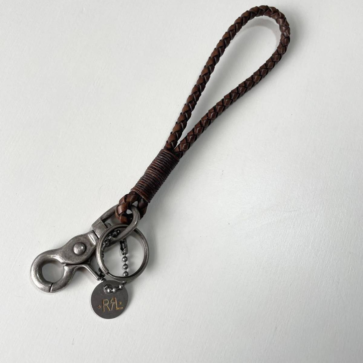RRL “Braided Leather Key Fob” レザー 編み込み キーホルダー