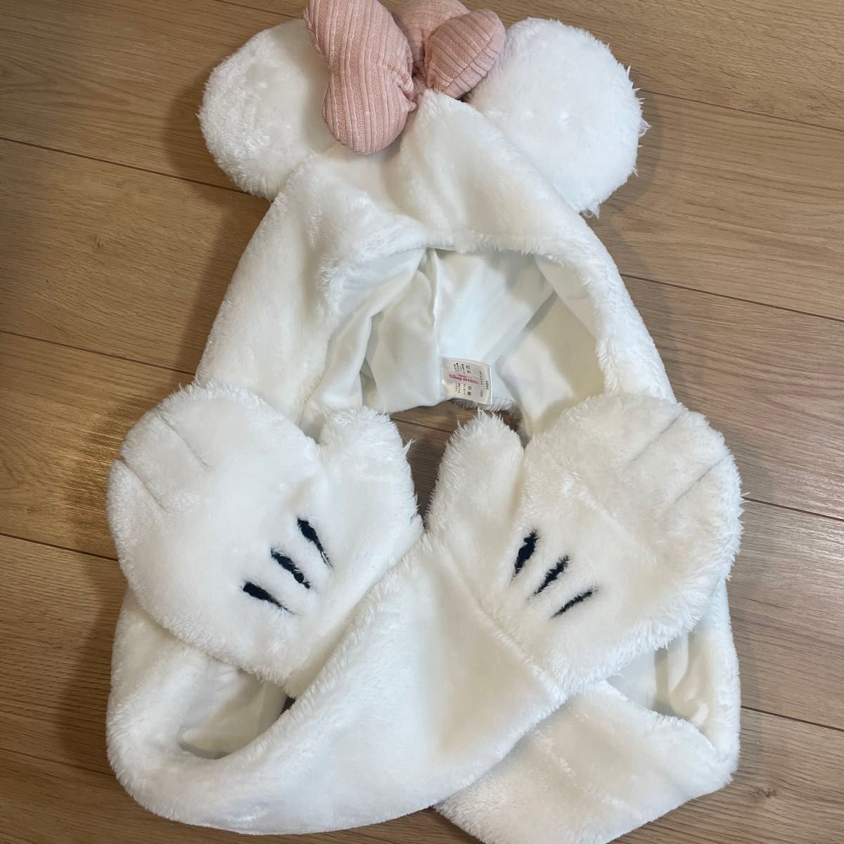 SALE 】マフラー キャップ ミニー 白 被りもの 帽子 ファンキャップ