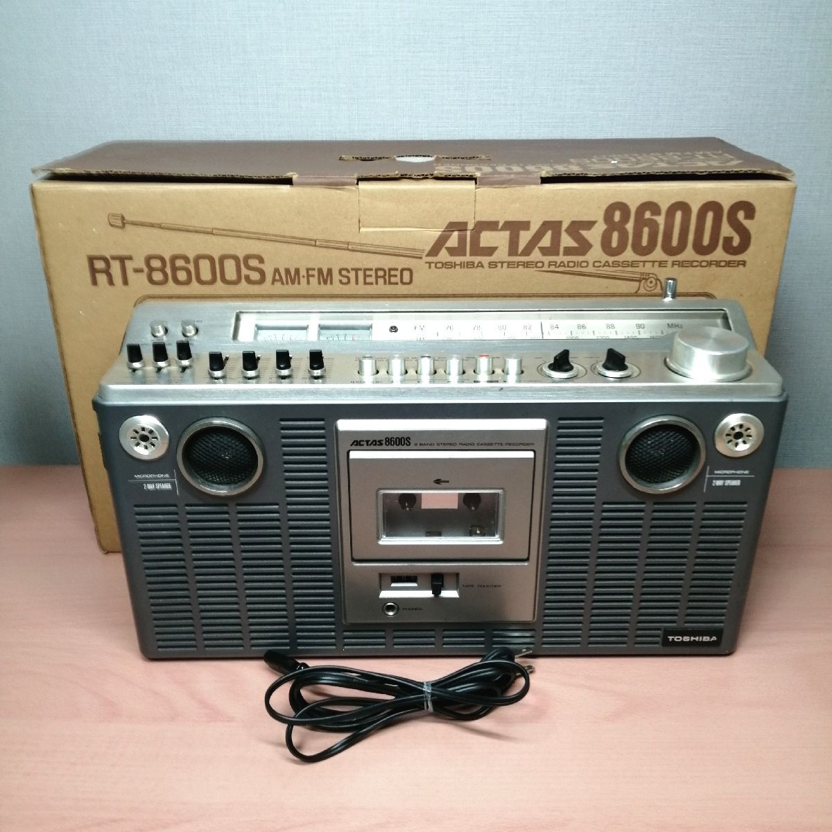Yahoo!オークション - 通電OK TOSHIBA 東芝 ラジカセ ACTAS RT-8600S