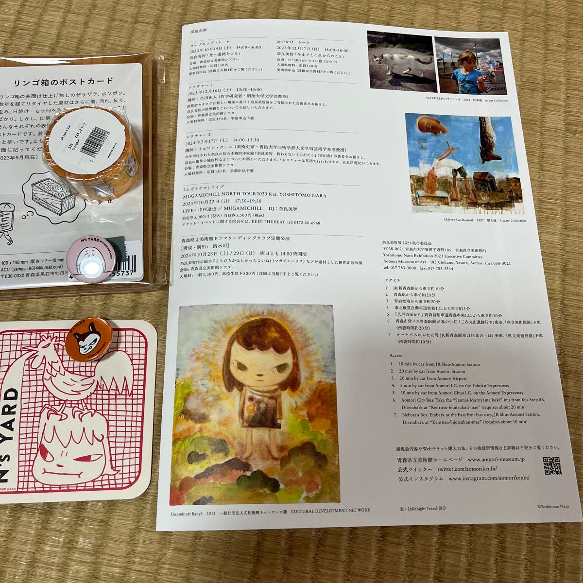 奈良美智 青森県立美術館 奈良美智展 まとめ売り リンゴ箱のポスト