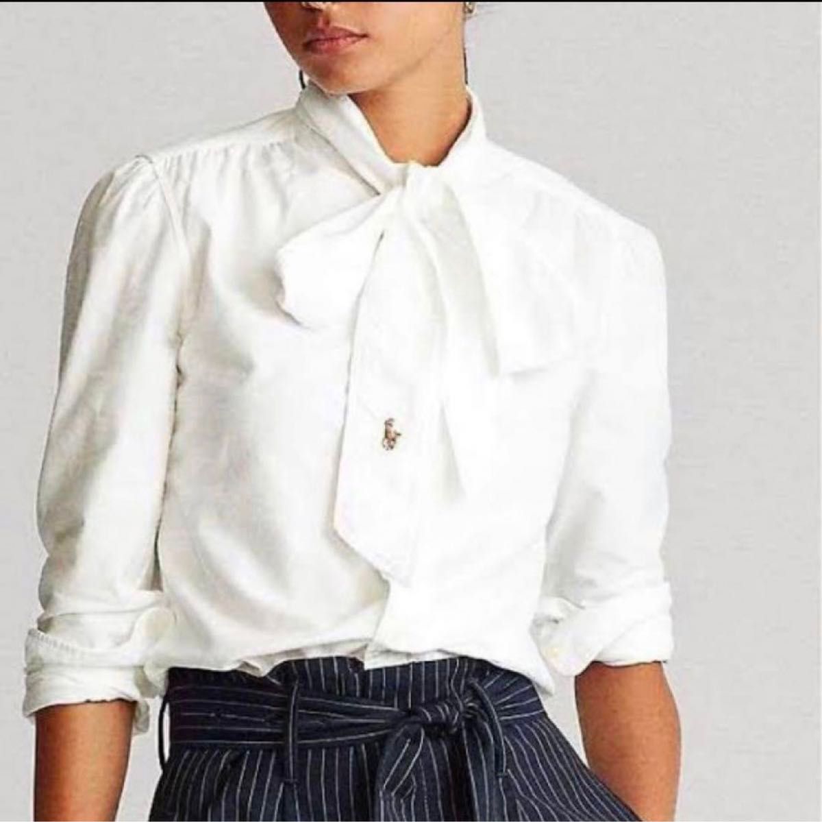 Ralph Lauren リボンタイ付きブラウス ポロラルフローレン ブラウス