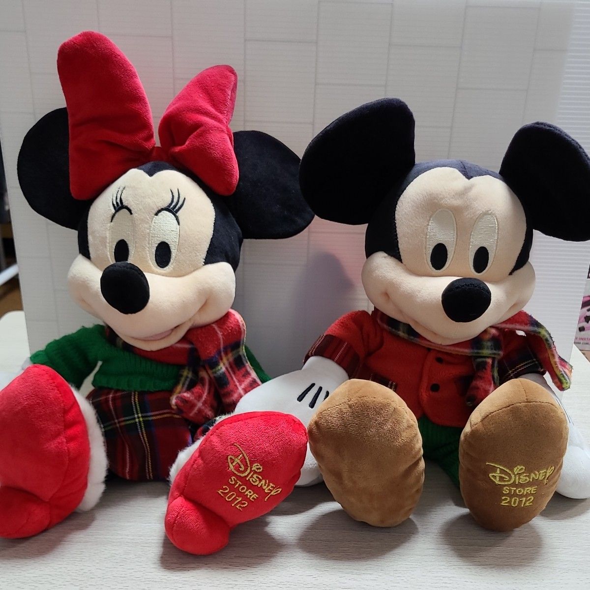 ディズニー ミッキー ミニー ぬいぐるみペア winterクリスマス仕様