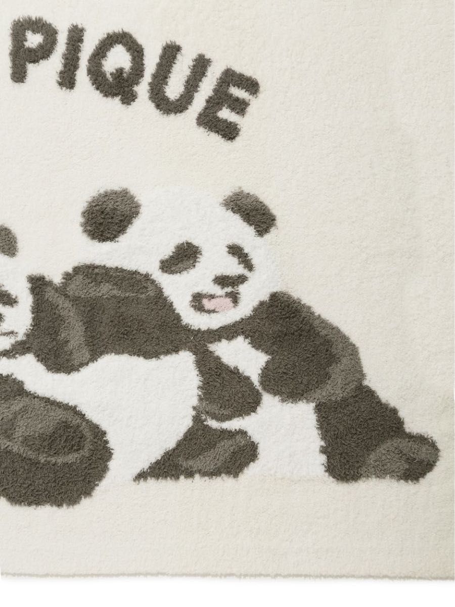 ジェラートピケ ジェラピケ パンダジャガードブランケット オフ