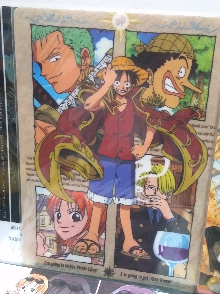 ワンピース 下敷きセット レトロ 2点 ゾロ ルフィ ワンピース 下敷き