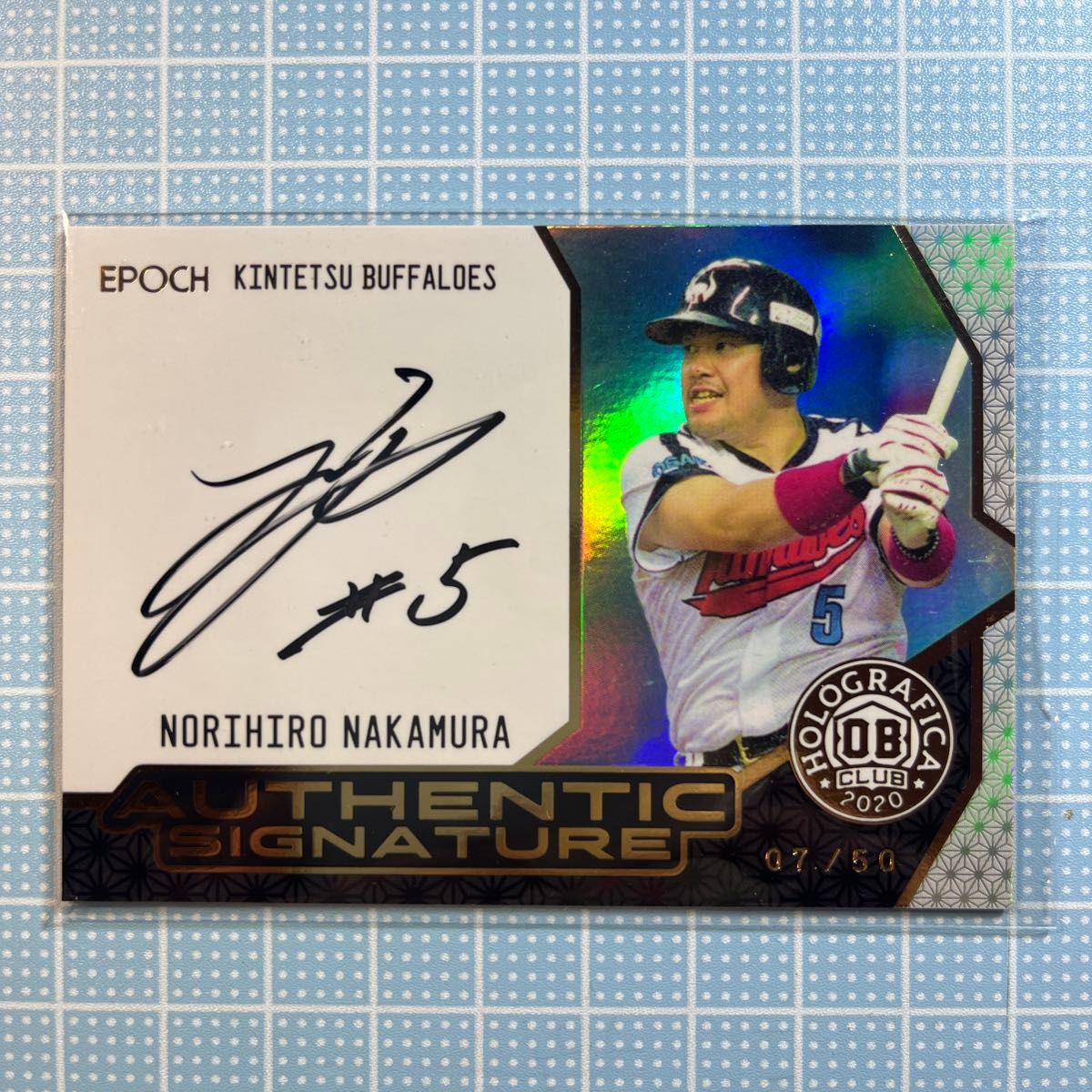 4杯限定】中村紀洋 直筆サイン EPOCH OBクラブ 大阪近鉄バファローズ
