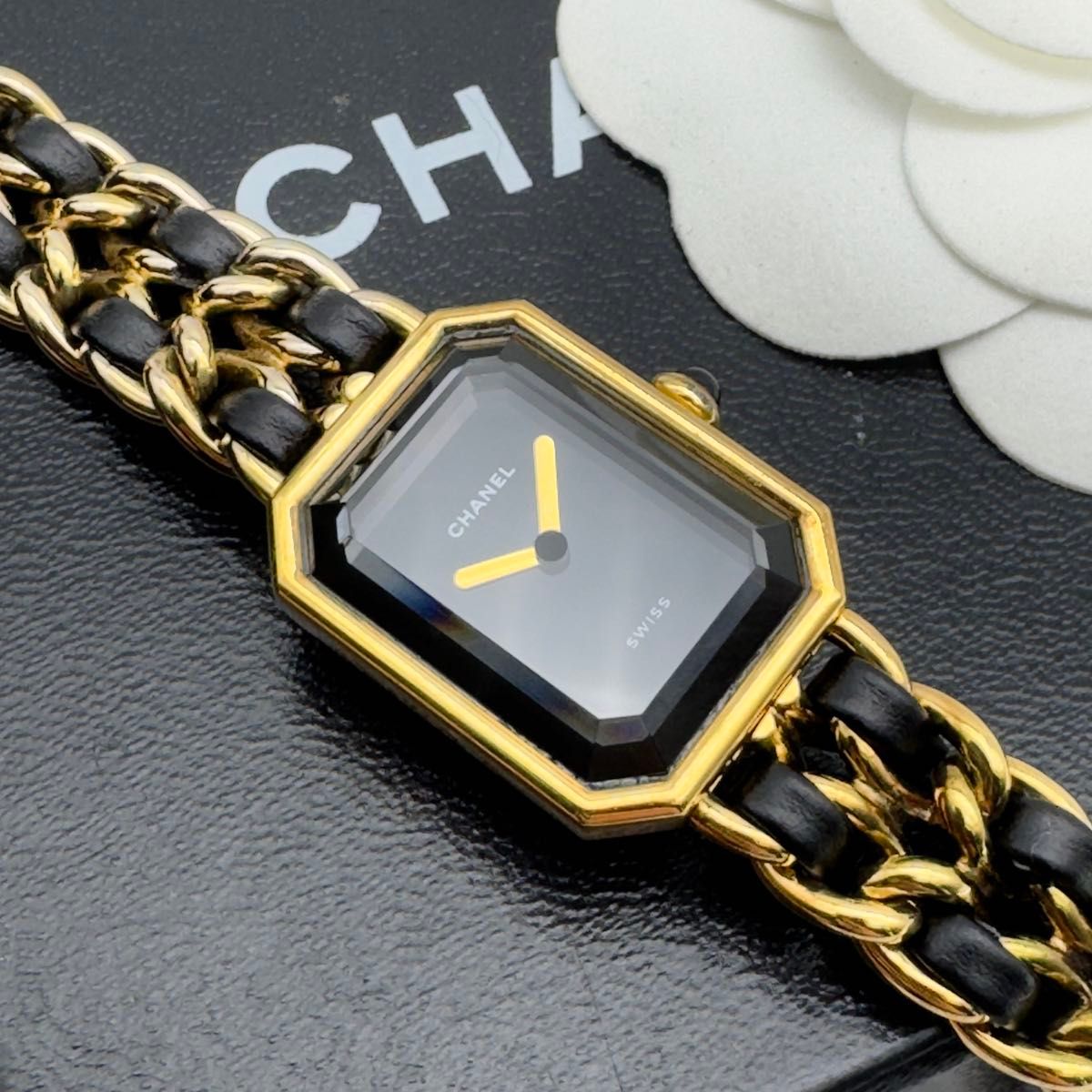 シャネル プルミエールL 黒文字盤×ゴールド クォーツ 時計 K18｜Yahoo